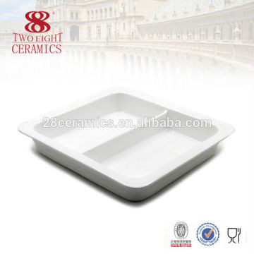 Wholesale white porcelain restaurant catering serving dishes for buffet